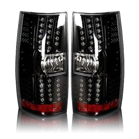 Winjet Led Tail Lights - Glossy Black / Clear CTWJ-0066-GBC